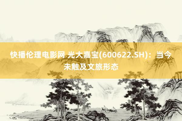 快播伦理电影网 光大嘉宝(600622.SH)：当今未触及文旅形态