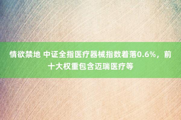 情欲禁地 中证全指医疗器械指数着落0.6%，前十大权重包含迈瑞医疗等