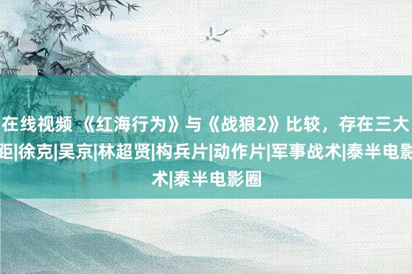 在线视频 《红海行为》与《战狼2》比较，存在三大差距|徐克|吴京|林超贤|构兵片|动作片|军事战术|泰半电影圈